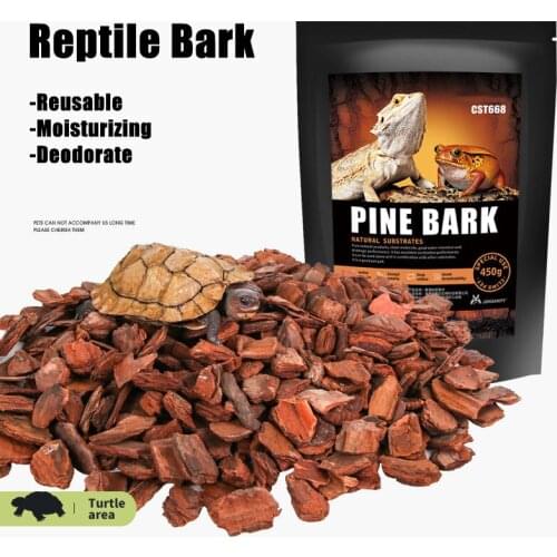 450g Reusable Reptile Box Bark Material Tortoise Snake Lizard Chameleon Terrarium Forest Surface Moisturizing Mats Deodorant