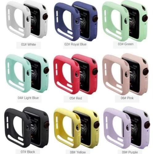 Soft TPU Case for Apple Watch Series SE 6 5 4 Candy Color Watch Cases for iWatch 3 2 1 Fashion Frame Protective Cover