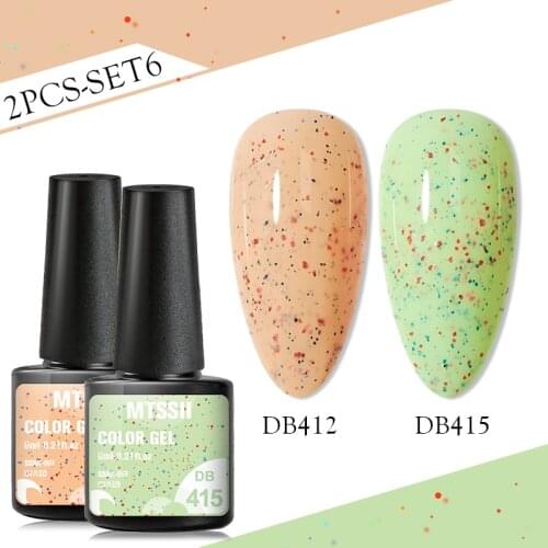 2/4PCS Yogurt Gel Polish Set Manicure Nails Semi Permanent Vernis Top Coat UV LED Gel Varnish Soak Off Nail Art Gel Nail Polish