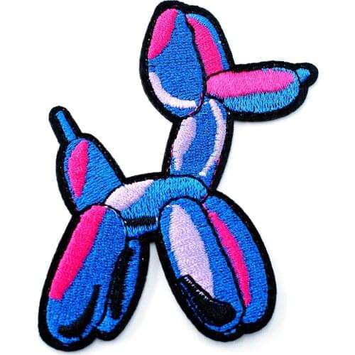 Balloon Dog (Size:7x7.5cm) Patches Cloth Patch Badge Embroidered Cute Badges Hippie Iron On Cartoon Patches For Clothes Sticker