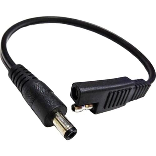 NCHTEK DC 5.5*2.1mm Male Plug to SAE Power Extension Connector Cable About 25CM/Free Shipping/2PCS