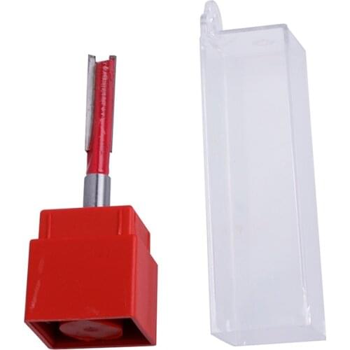 New 1/4" Shank 1/4" Blade Double Flutes Straight Router Bit Cutter Woodworking