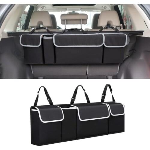 Backseat Trunk Organizer Hanging Seat Back Storage Organizer High Capacity Multi-use Oxford Cloth Car Seat Back Organizers