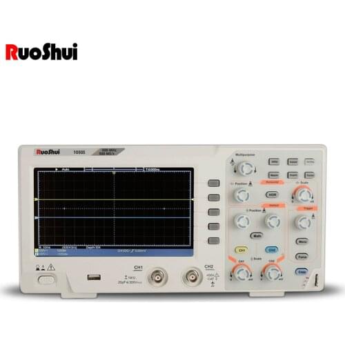 RuoShui 1100S Digital Storage Oscilloscope 100Mhz 2channel 1GSa/s portable economic osciloscopio Rate 7 inch TFT Color Screen