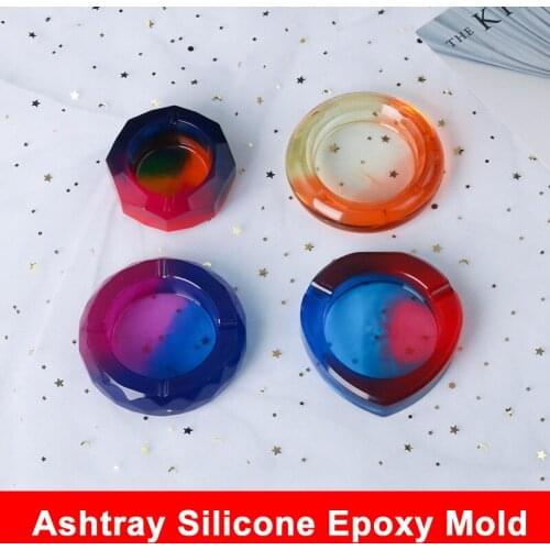 Handmade Silicone Ashtray Mould Transparent Resin DIY Molds Hand Tools For Home Decor B99