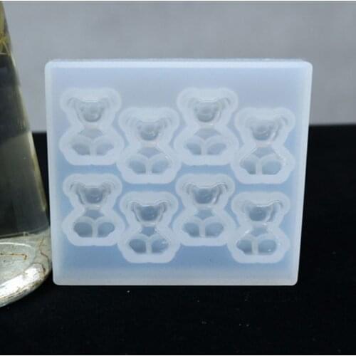 Silicone Little Bears Mold DIY Jewelry Making Pendant Aromatherapy Plaster Mould