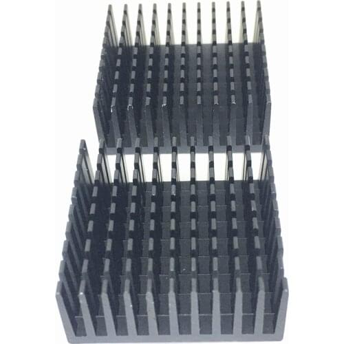 10pcs Heatsink 35mm x 35mm x 14mm Aluminum Network Routers Heat Sink Black 35x35x14mm Anodize Radiato For IC and Chipset