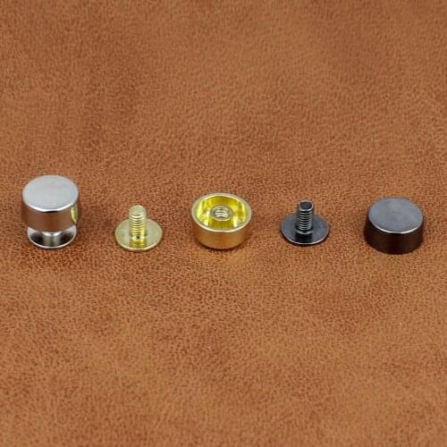 100Pcs 10MM Wear Protection Bag Bottom Studs Rivets DIY Leather Buttons Screw For Bags Hardware Belt Accessories For Bag Screw