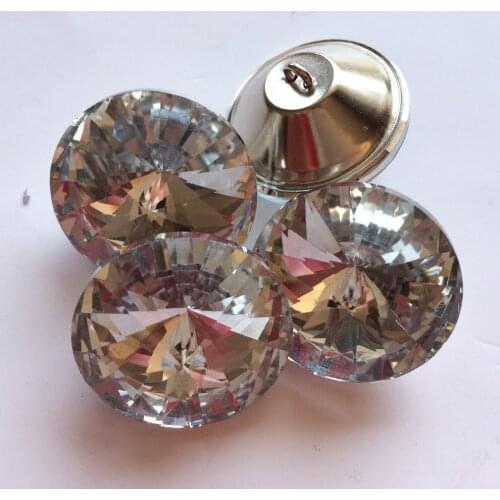 1074PCS/LOT BIG GLASS RHINESTONE STONE BUTTONS WITH LOOPS FABRIC FURNITURE DECORATION