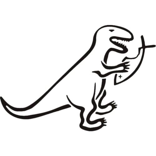 15cm X 10.2cm Car Styling Atheist Decal Sticker Dinosaur Eating Fish JDM Car Sticker Waterproof Car Accessories