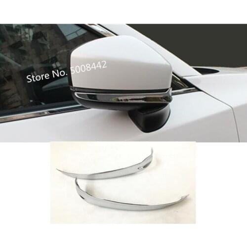 For Mazda CX-5 CX5 2017 2018 2019 2020 2021 ABS Chrome Body Rear View Rearview Side Glass Mirror Trim Eyebrow Hoods Part 2pcs