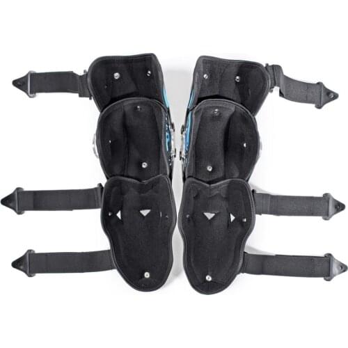 Black ATV Motocross Motorcycle Riding Knee Shin Guards For Racing 2pcs