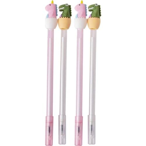 24 Pcs wholesale New Korean Version of the Creative Transparent Rod Eggshell Dinosaur Pen Students Pen Stationery Wholesale