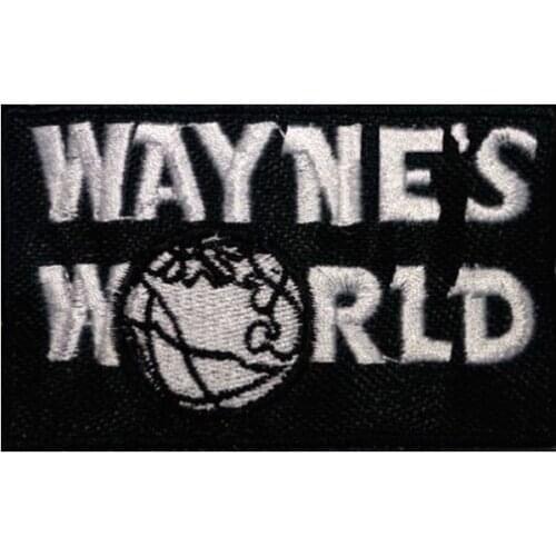 3.35'' Waynes World Embroidered Patch Movie Logo Mike Myers Campbell Garth Algar