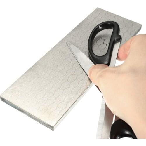 400/1000# Silver Double-Sided Knife Sharpener Stone Kitchen Knife Blade Honeycomb Diamond Sharpening Stone Whetstone