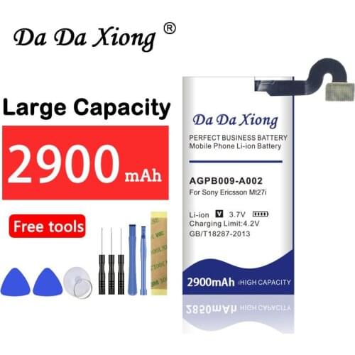 High Capacity 2900mAh AGPB009-A002 Li-ion Phone Battery for Sony Ericsson Xperia MT27 MT27i