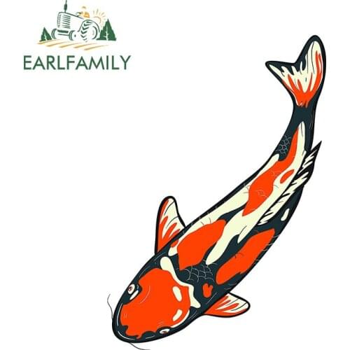 EARLFAMILY 13cm x 9cm for Cat Fish DIY Motorcycle Car Stickers Fashion Occlusion Scratch Waterproof 3D Anime Window Decal