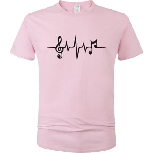Music Pulse Heartbeat Notes Clef Frequency Wave Sound Festival T Shirt Women Summer Fashion Tops Cool Tee Cotton T-shirt Women