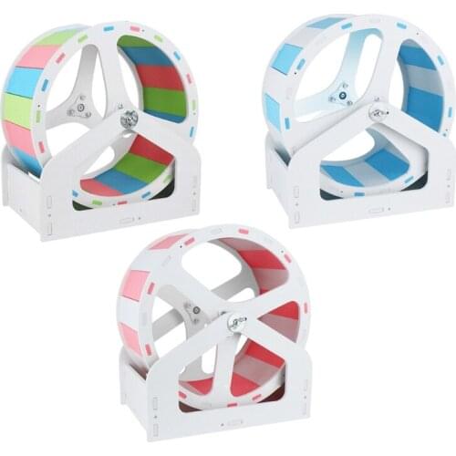 Hamster Running Exercise Wheel Silent Runner with Adjustable Stand Spinner for Gerbils Mice Small Pet Animal Toy