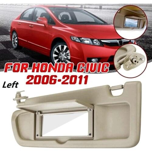 Left Driver Side Sun Visor for Honda Civic 2006 2007 2008 2009 2010 2011 Visor Assembly 83280-SNA-A01ZA Beige