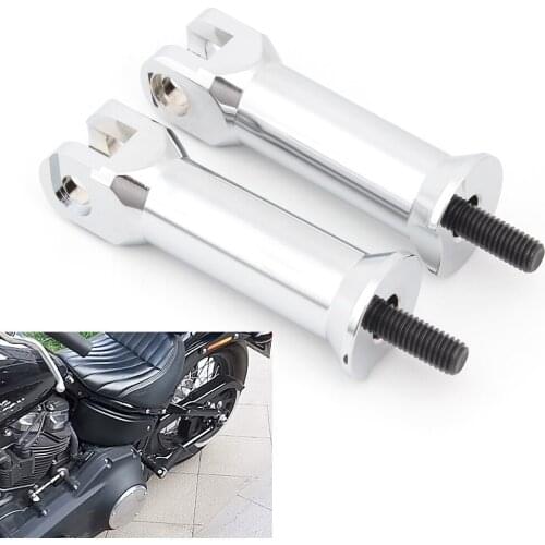Motorcycle Chrome Passenger Foot Pegs Support Brackets Mounts For Harley Davidson Fat Boy Sport Glide Softail Standard