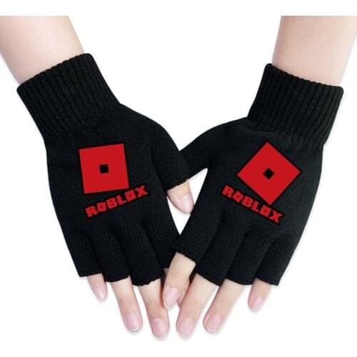 Genuine Roblox Half Finger Gloves Anime Game Peripheral Unisex Fingerless Touch Screen Outdoor Autumn Winter Warm Gloves Gifts