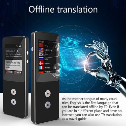Interpreter 2.4" Screen Portable Smart Offline translator two-way real-time language translator translation fot tourism