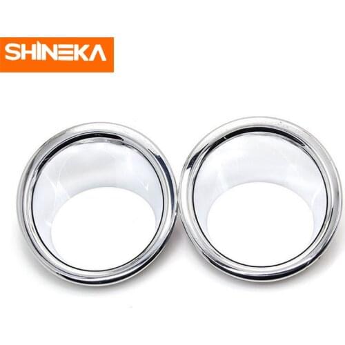 SHINEKA Lamp Hoods for Jeep Wrangler JK Car Front Bumper Fog Light Decoration Cover Accessories for Jeep Wrangler JK 2007-2017
