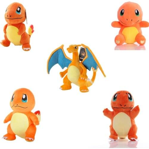 TAKARA TOMY Pokemon stuffed dolls Charizard Charmander plush toys kawaii room decor collections for children