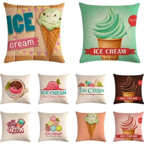 Tasty Cupcake Cushion Cover Creative Ice Cream Decoration Almofada Bread Chocolate Pillow Case Wholesale Dropshipping ZY1076