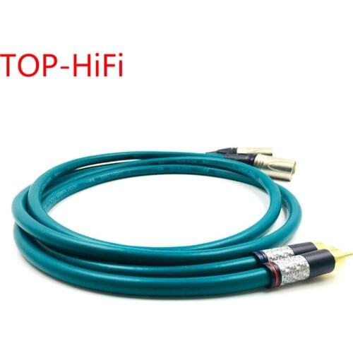 TOP-HiFi Pair Carbon Fiber RCA Male to 3pin XLR Male Balacned Audio Cable XLR to RCA Interconnect Cable with CARDAS CROSS USA