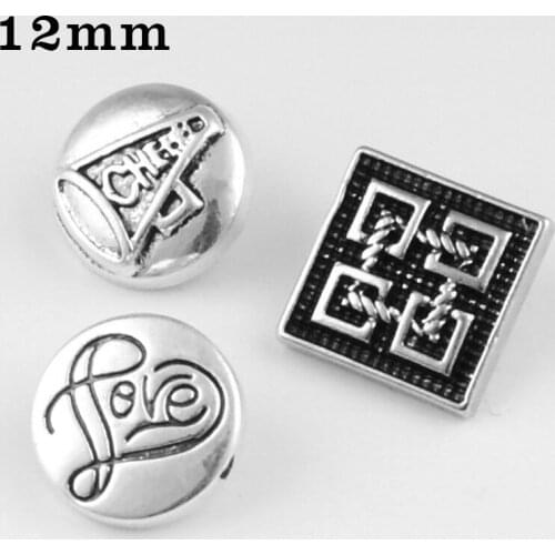 XH383 12mm love cheer Metal Snap button jewelry