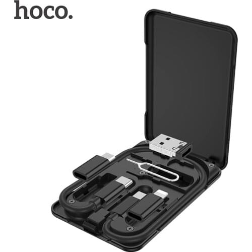 HOCO 4in1 USB Charger Cable Type c fast charging cable with Micro usb to Type C to Lightning and phone holder For iPhone 12 11