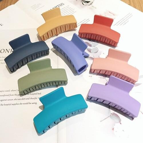 2021 New Matte Catch Clip Simple Versatile Shower Hair Catch with Tooth Candy Color Shark Clip Face Wash Hair Clip Hairpin