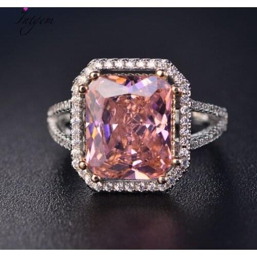 Fashion Pink Spinel Finger Rings For Women Romantic Gemstone Wedding Ring 925 Silver Jewelry With AAAA Zirton Elegant Party Gift