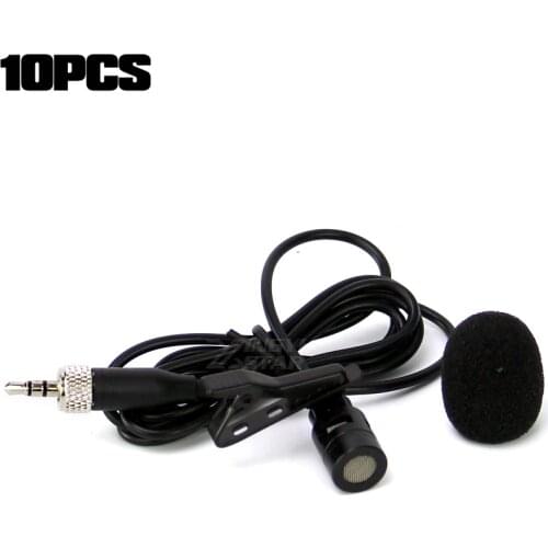 10Pcs Pro Lapel Clip Tie Lavalier Mic Condenser Microphone For Wireless System Bodypack Transmitter 3.5 mm Screw Stereo Lockable