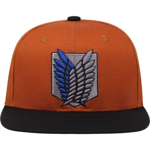 2021 Animation Peripheral Attack Giant Embroidery Hip Hop Sun Hat Mens and Womens Snapback Cap Adjustable