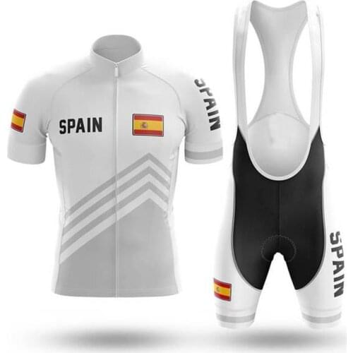 2022 Team Cycling Jersey Men Spain Bicycle Riding Wear Sets Road Bike Short Sleeve 9D Bib Shorts Outfit Roupa Ciclismo Masculino