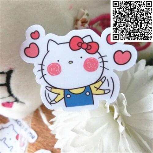 38 pcs Anime Cat Waterproof Cap Creative Sticker For Album decoration Luggage Phone Styling Home Toy cartoon Stickers