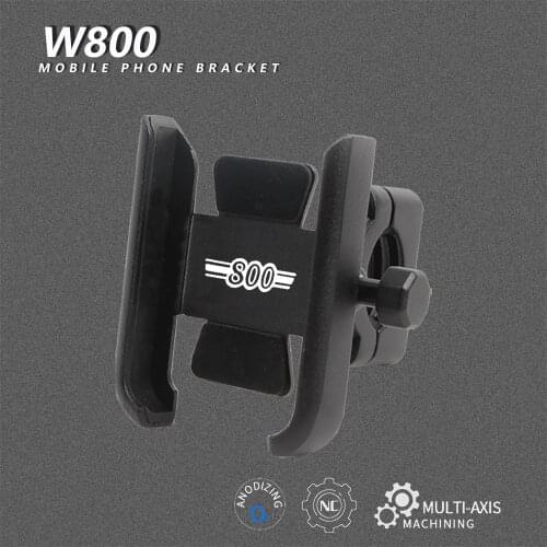 For Kawasaki W800 2011-2021 2020 2019 2018 2017 Motorcycle CNC Aluminum Alloy Handle Bar Mobile Phone Bracket GPS Stand Holder