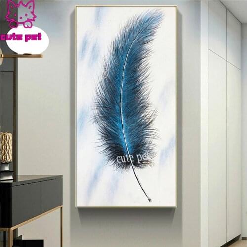 Full square/round drill 5d diy diamond painting embroidery Abstract Golden Feather 3D cross stitch diamond kits craft home decor