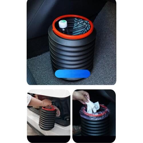 Car Folding barrel Trash Can for Mitsubishi ASX Outlander Lancer Colt Evolution Pajero Eclipse Cross Grandis Zinger