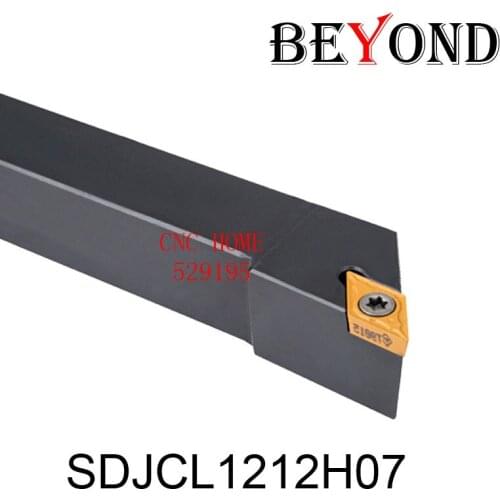 BEYOND SDJCL SDJCL1212H07 12mm Lathe External Turning Tool Holder Carbide Insert DCMT070204 KORLOY CNC Mini Cutter Machine