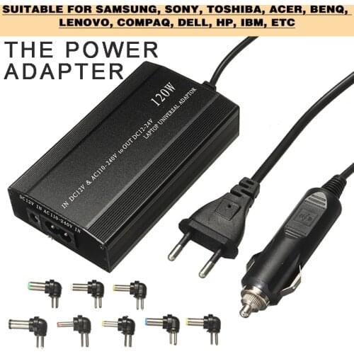 Laptop Power Supply 12V-24V AC/DC Adapter Car Charger for Samsung HP DELL Lenovo Replace Accessories Portable EU Plug Charger