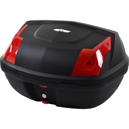 HOMCOM Scooter boot for 1 Integral helmet and 1 half 48 L lock with 2 keys accessories 58x44,5x33,5 cm black