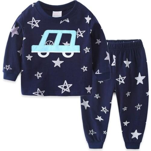 TUONXYE Kids Dinosaur Printed Pajamas Set Children pajamas Cotton Child Long Sleeve Pyjamas Boys Sleepwear Girl Nightwear Suit