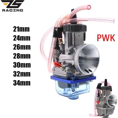 ZS Racing PWK 21/24/26/28/30/32/34mm Motorcycle Carburetor Float Bowl Lower Cover For 2T/4T ATV UTV Pit Dirt Bike With Power Jet