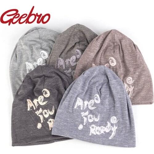 Geebro Casual Letter Design Hat Women Men Fashion Solid Color Bonnet Gorras Soft Outdoor Hip Hop Bonnet Caps