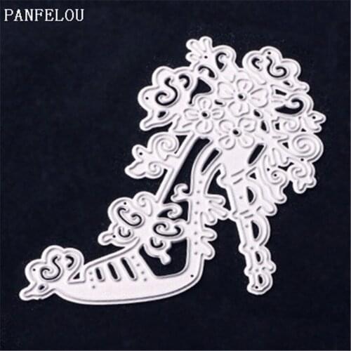 PANFELOU Metal craft flower bud silk high heels paper die cutting dies for Scrapbooking/DIY Easter wedding Halloween cards