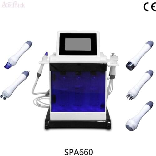 Powerful 8In1 Hydra Dermabrasion Hydro Microdermabrasion Multipolar RF microcurrent Bio ultrasonic cold hammer Facial Deep Clean